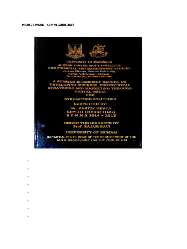 Detailed Guidelines For Writing Blackbook | PDF | Hypothesis | Sampling