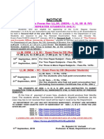NOTICE LL.M. Sem. I II III IV Examination Form Repeater Students PDF