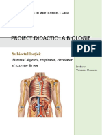 Proiect - Didactic - Sistemul - Digestiv - Respirator Si Excretor La Om Turcenco Grad