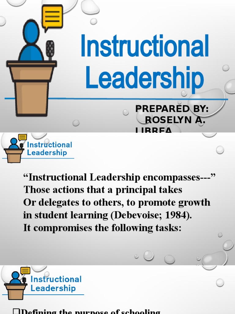 Key Roles of Instructional Leadership | PDF | Teachers | Action ...