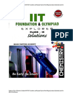 Solution of Class 9 Chemistry Standard IX IIT JEE Foundation and Olympiad Explorer Brain Mapping Academy Hyderabad Useful For CBSE ICSE All Boards PDF