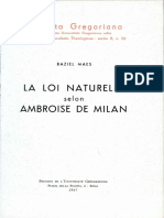 La Loi Naturelle Selon Ambroise de Milan PDF