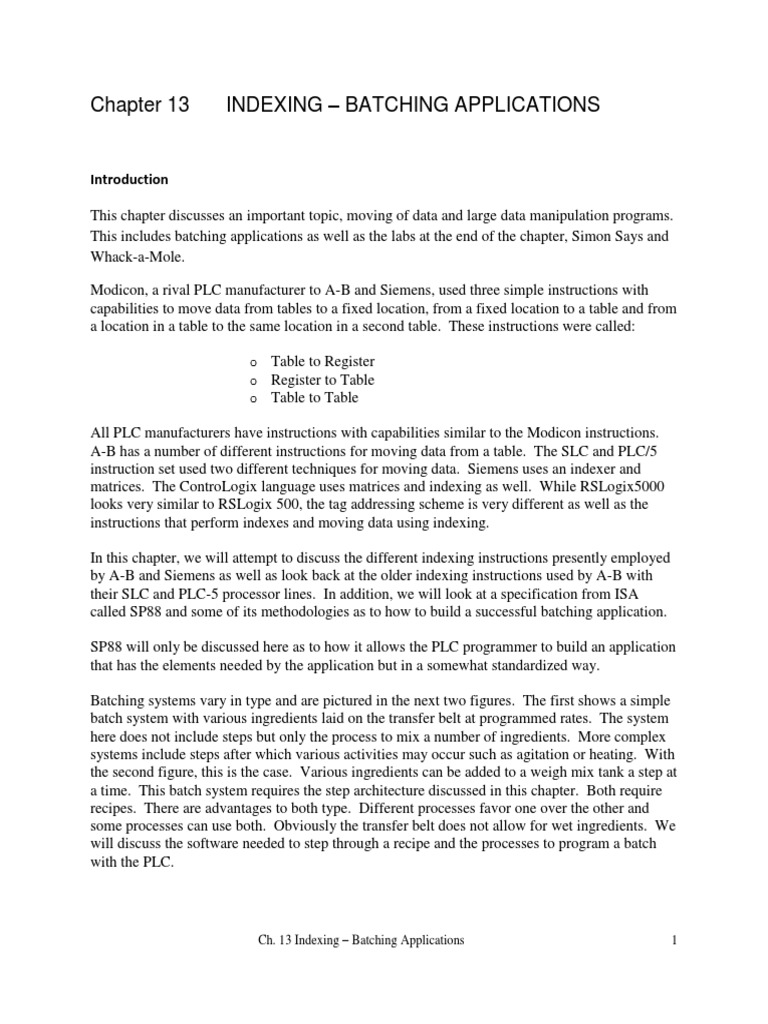Process Batch Controllogix PDF PDF Programmable Logic Controller