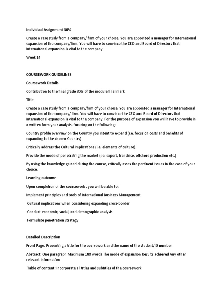 International Business Expansion Case Study | PDF | Citation | Plagiarism