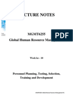 LN10-Personnel Planning, Testing, Selection, Training and Development PDF