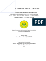 Perbandingan Peramalan Metode Regresi Linier Dengan Metode Arima Pada Data Transaksi Berjalan Indonesia Sektor Jasa Transportasi