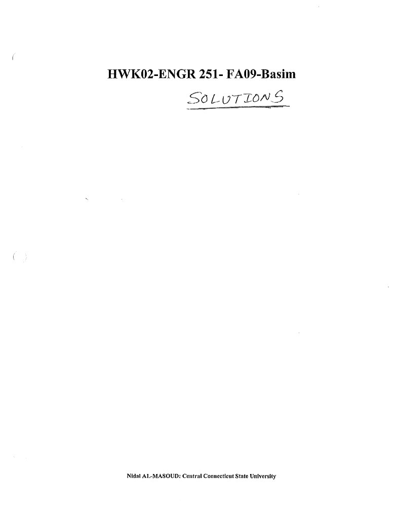 Homework2 Solutions | PDF