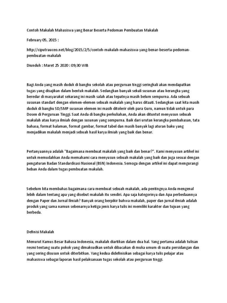 Contoh Pentusunan Makalah Pdf