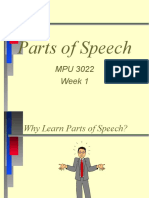 WEEK 1 Parts of Speech