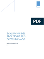 EVALUACIÓN DEL PROCESO DEL PRECATECUMENADO