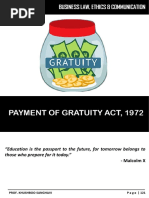 Payment of Gratutity Act 1972