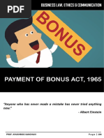 Payment of Bonus Act 1965 by Prof. Khushboo Sanghavi PDF