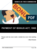 Payment of Bonus Act 1965 by Prof. Khushboo Sanghavi PDF