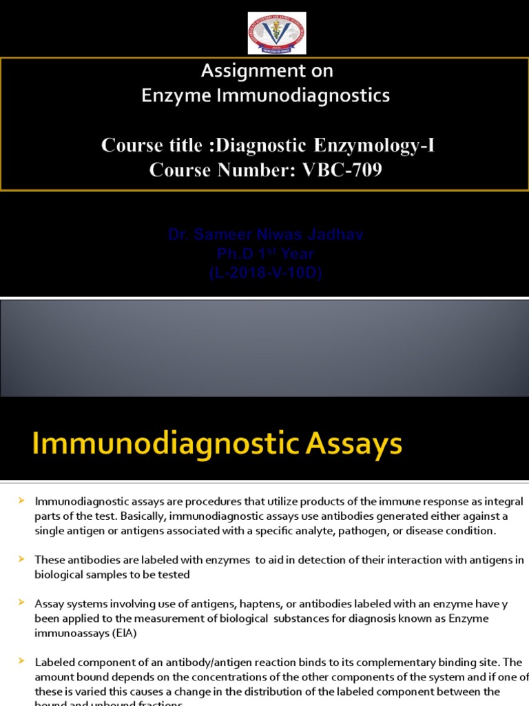 Enzyme Immunodiagnostics | PDF | Elisa | Immunoassay