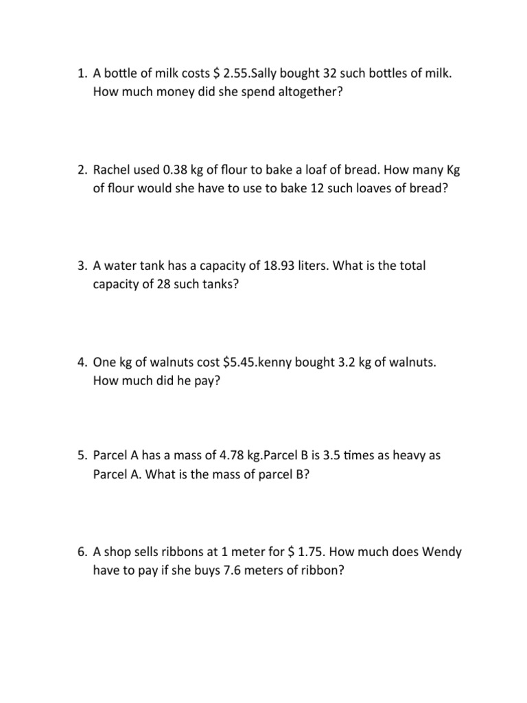 Math Problems for Students | PDF