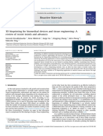 3D Bioprinting For Biomedical Devices and Tissue Engineering - A Review of Recent Trends and Advances