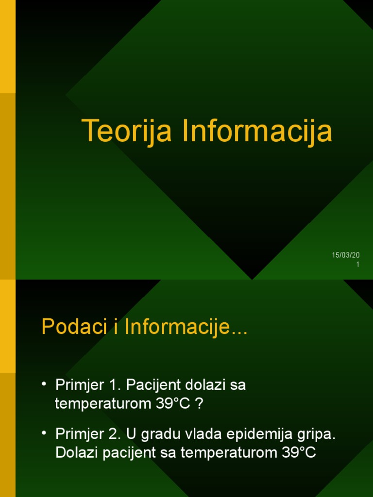 Teorija Informacija | PDF