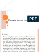 Rural Roads Unit-Iv