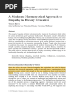 Retz, 2015. A Moderate Hermeneutical Approach To Empathy in History Education PDF