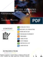 Research Topic Presentation: Impact of Employee Experience Management On Organizational Performance