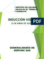 Inducción en Hseq - Personal Externo y en Misión 22 Enero 2020