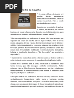 Professor no Fio da Navalha