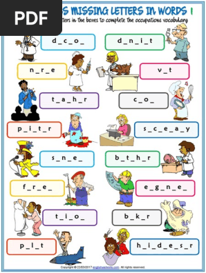 occupations vocabulary esl missing letters in words worksheets for kids pdf media freedom freedom of expression law