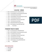 Itinerary Tour Kediri PDF
