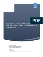 Caderno Do Teste ANPAD Provas de RL e RQ Anteriores Resolvidas - Edição IX 2016 PDF