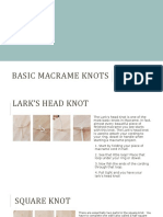 Basic Macrame Knots