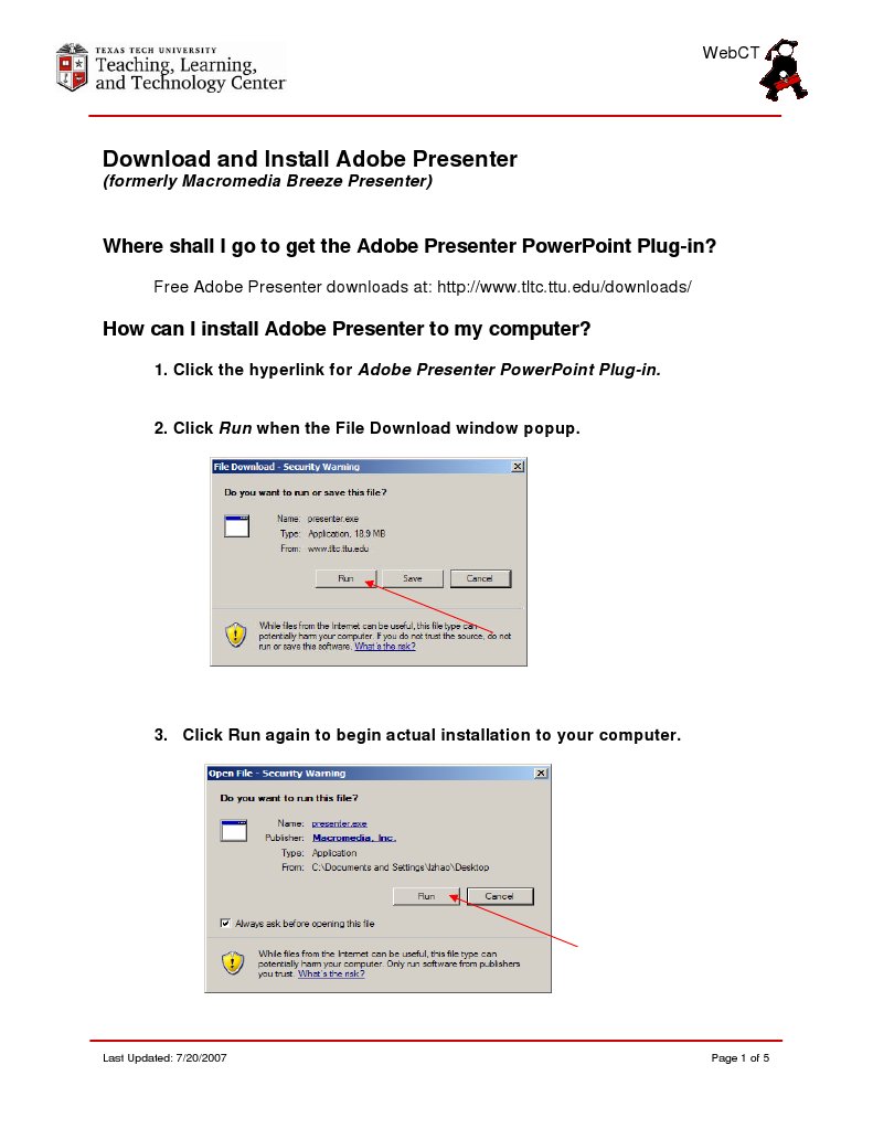 Installing Adobe Presenter Guide | PDF | Operating System Families ...