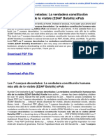 Los 7 Cuerpos Desvelados La Verdadera Constitucion Humana Mas Alla de Lo Visible Edaf Bolsillo 8441410933