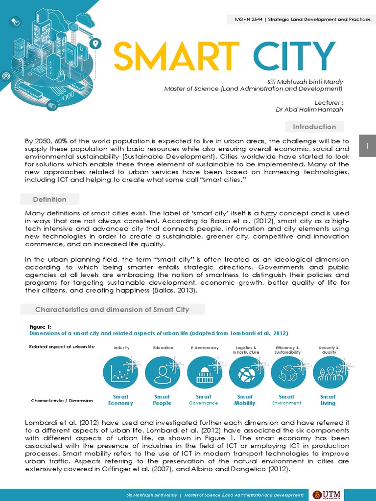 Characteristics of Smart Cities Explained | PDF | Sustainability ...