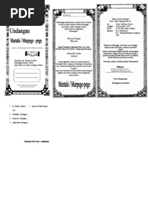 97 Contoh Undangan Martahi Terbaru