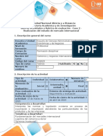 Guía de Actividades y Rubrica de Evaluacion - Fase 2 - Realización Del Estudio de Mercado Internacional