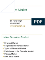 Securities Market: Dr. Rana Singh 9811828987