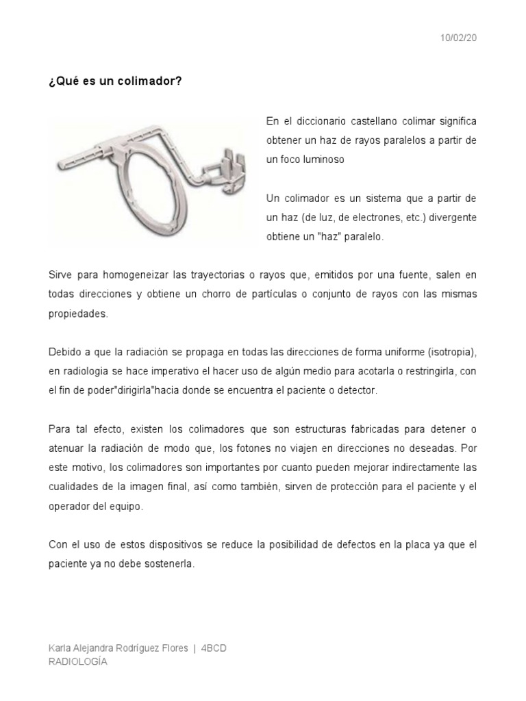¿Qué Es Un Colimador? | PDF