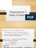 Assay of Aspirin