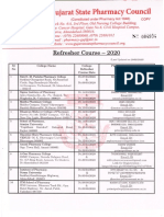 Refresher Course Schedule
