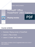 Microsoft Office Powerpoint 2003 Training: Playing Movies