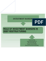 Role of Investment Bankers in Debt Restructuring