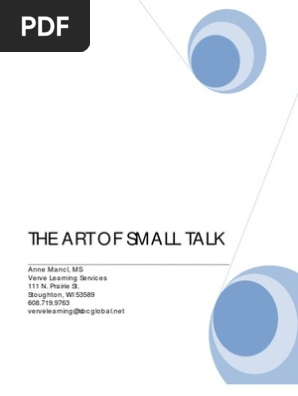 Pdf Of Small Talk Art