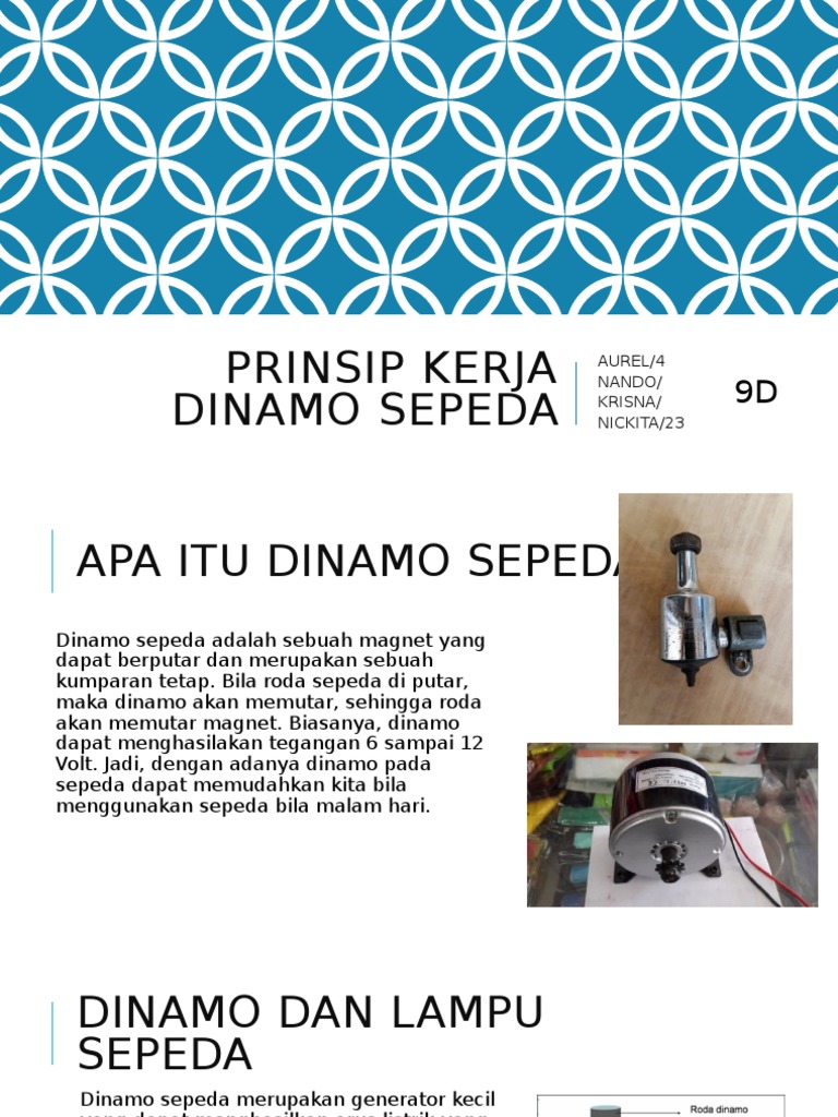 Prinsip Kerja Dinamo Sepeda