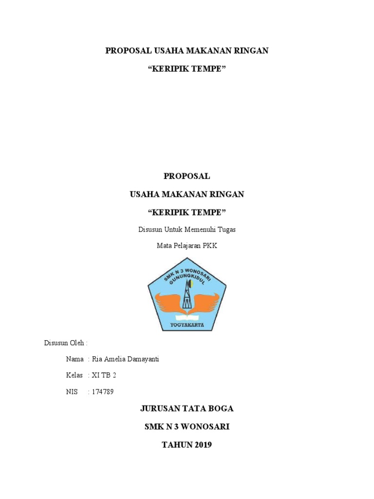 Proposal Usaha Makanan Ringan Pdf