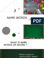 Module 5 Name Words or Noun