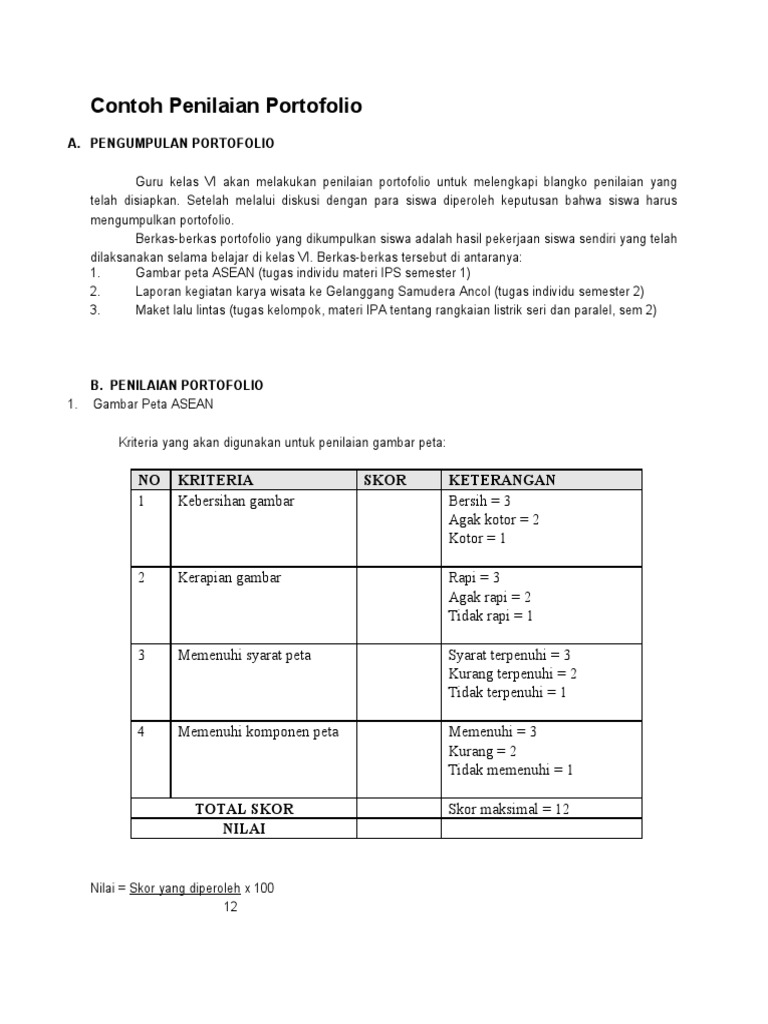 Langkah Langkah Penilaian Portofolio Siswa Sekolahdasar Net - Riset