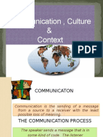 Communication - Context &culture