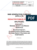 Public Version of HPC PCSR3 Sub-Chapter 3.2 - Classification of Structures, Systems, Safety Features and Components