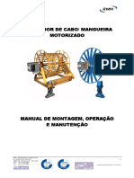 Manual de instruções para enrolador de cabo motorizado