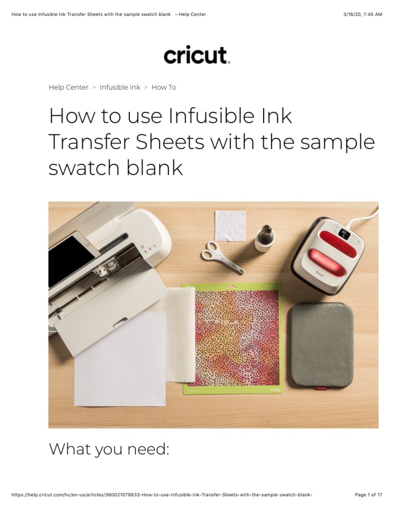 Infusible Ink Transfer Sheet Guide | PDF | Paper | Materials